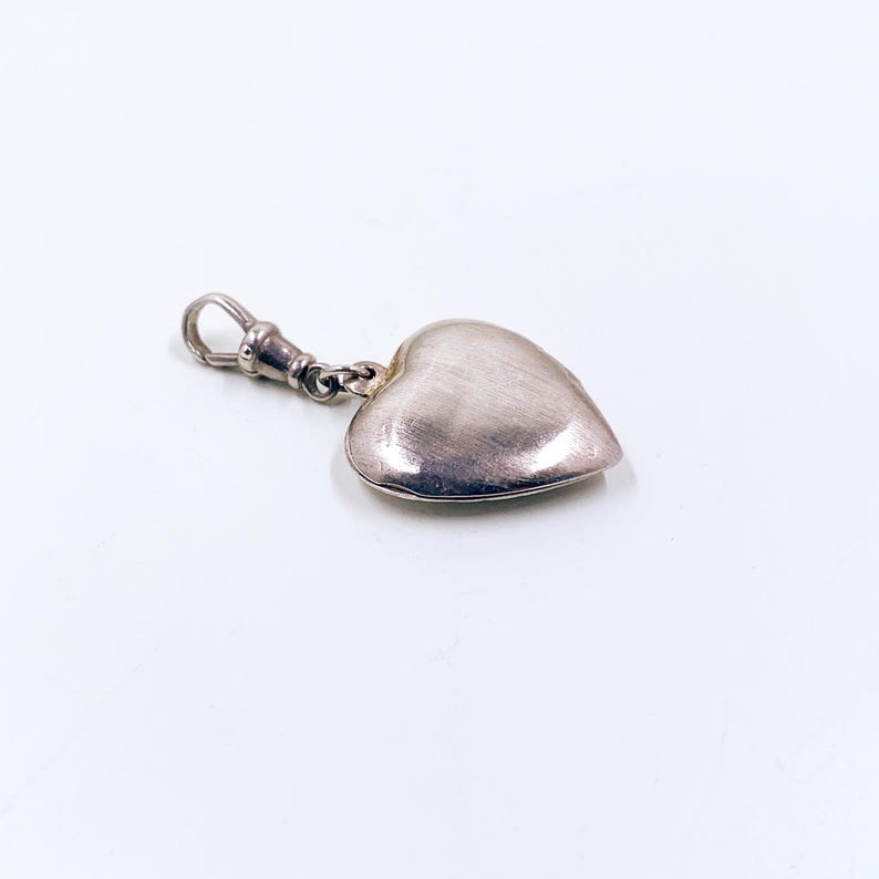 Silver Heart Engraved Locket with Swivel Clip Holder