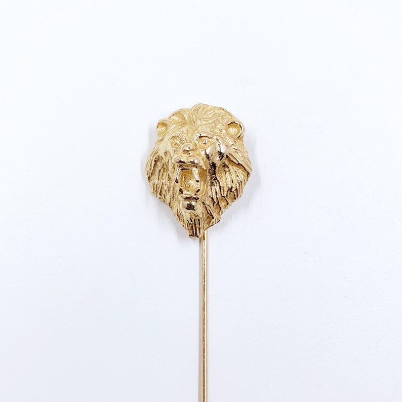 Vintage 14k Lion Stick Pin