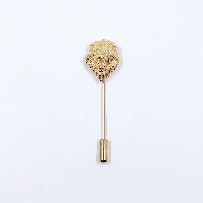 Vintage 14k Lion Stick Pin