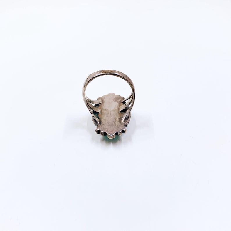 Vintage Sterling Southwest Turquoise Ring, Size 7 3/4 Ring