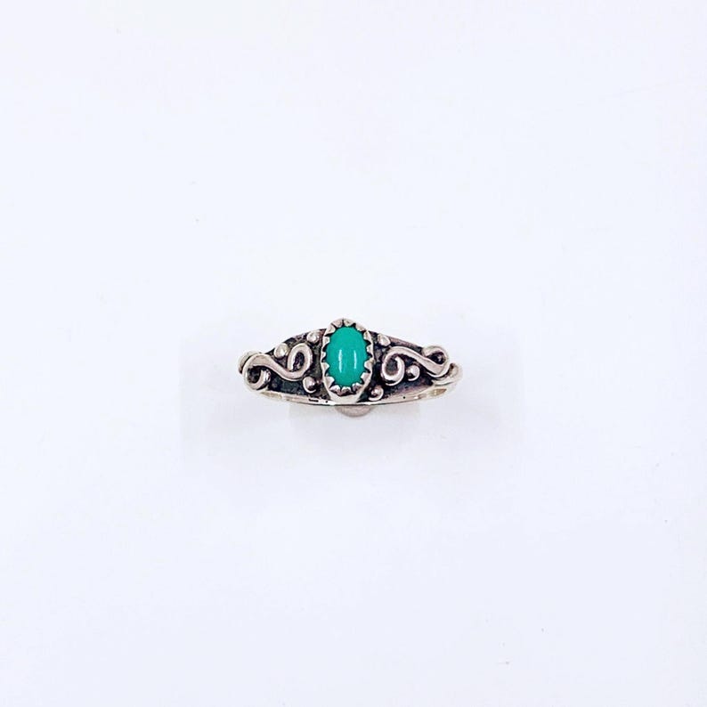 Vintage Sterling E. Begay Turquoise Ring, Size 6 3/4 Ring