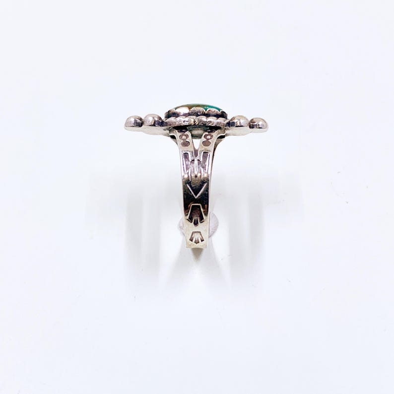 Vintage Sterling Southwest Turquoise Ring, Size 4 1/2 Ring
