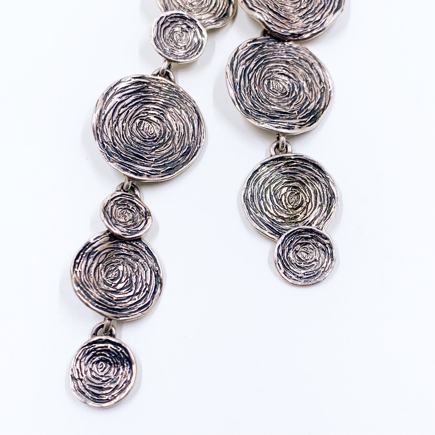 Vintage Hagit Gorali Modernist Circle Pendant | Modernist Articulated Silver Pendant | Israeli Designer Pendant