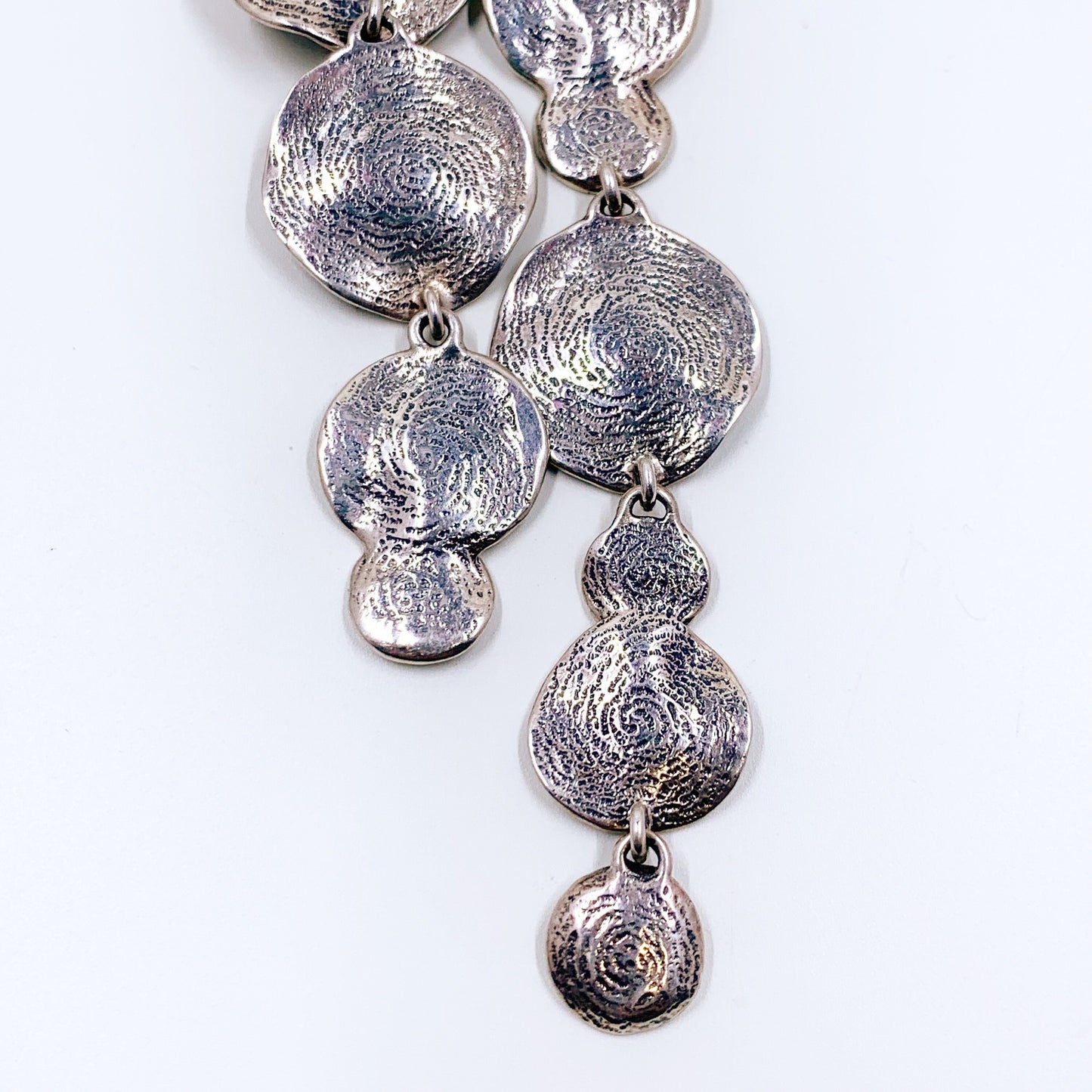 Vintage Hagit Gorali Modernist Circle Pendant | Modernist Articulated Silver Pendant | Israeli Designer Pendant