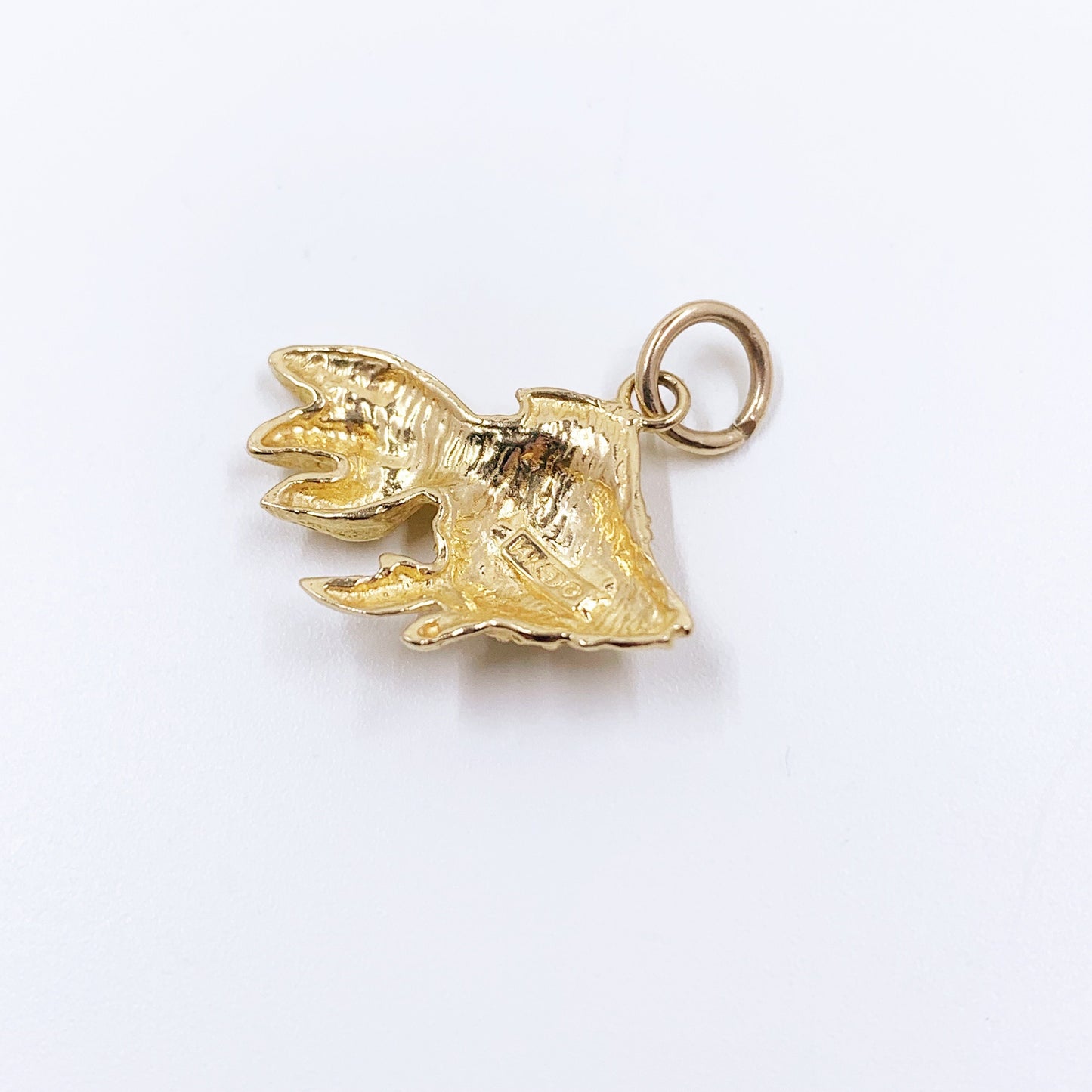 Estate 14k Gold Textured Fish Charm