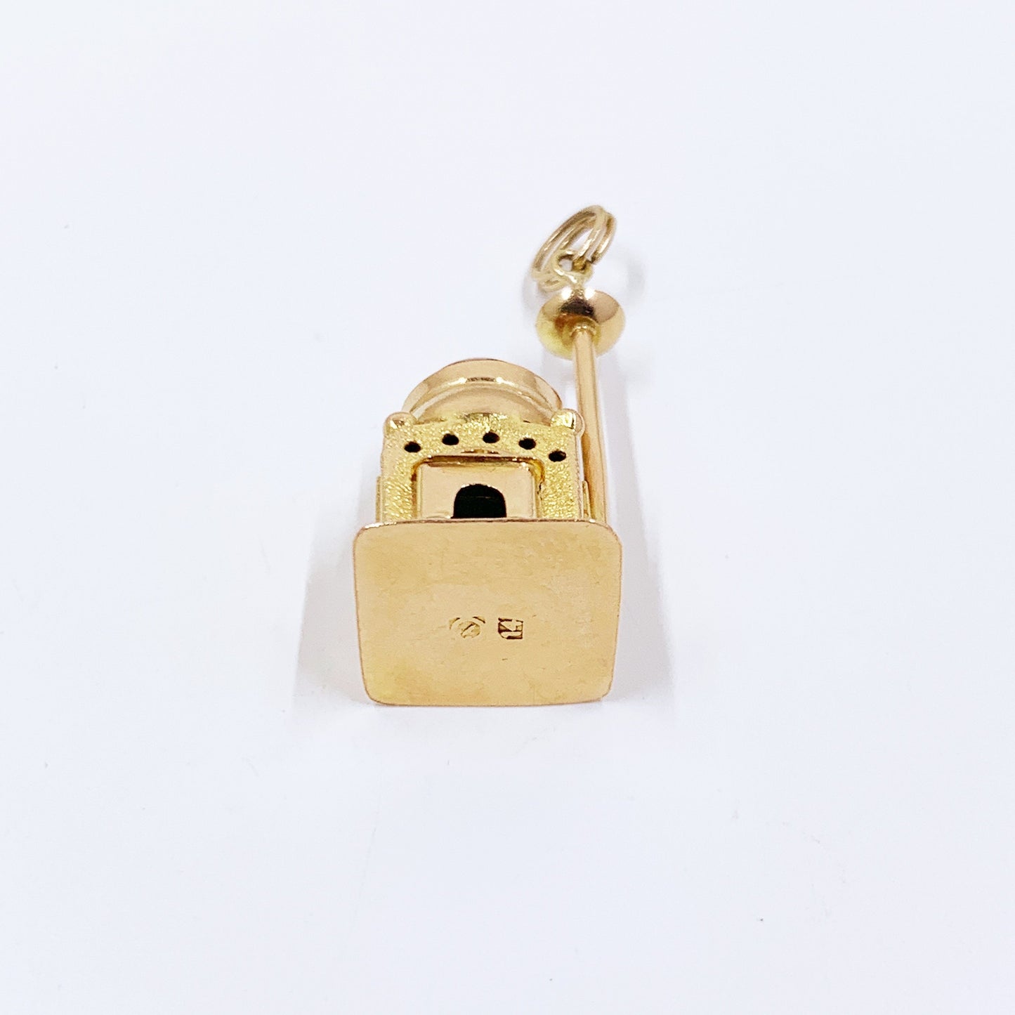 Estate Vintage 14K Gold Mosque Charm Pendant | 14K Goldstone Mosque Charm