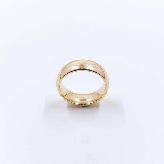 Vintage 14k Wedding Band Ring, 6.2 mm Gold Wedding Band, Size 6.25 Ring
