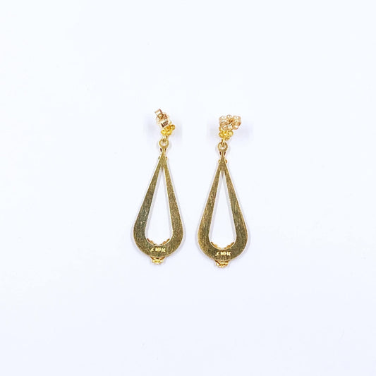 Vintage Landstroms Black Hills Gold 10K Dangle Earrings