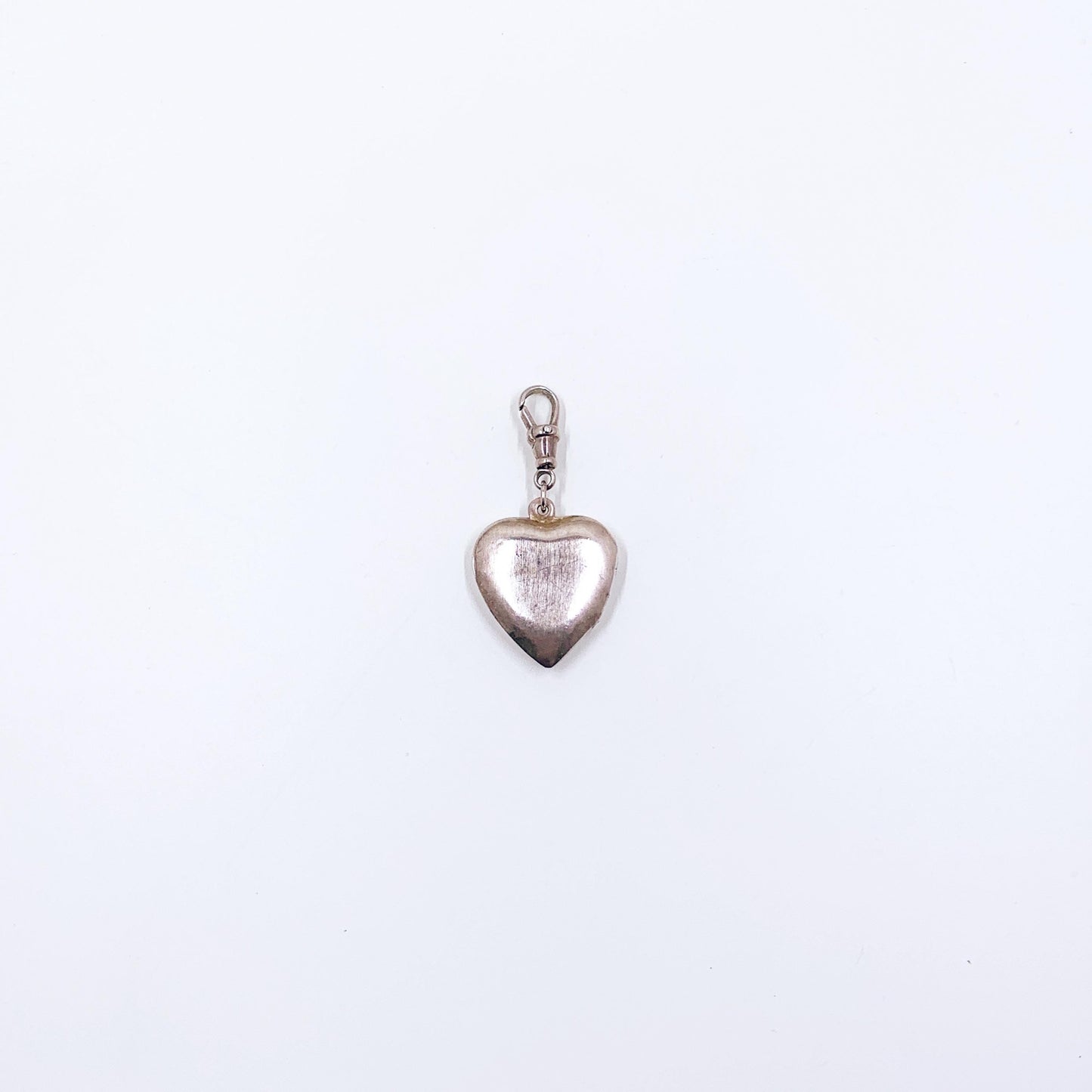 Silver Heart Engraved Locket with Swivel Clip Holder