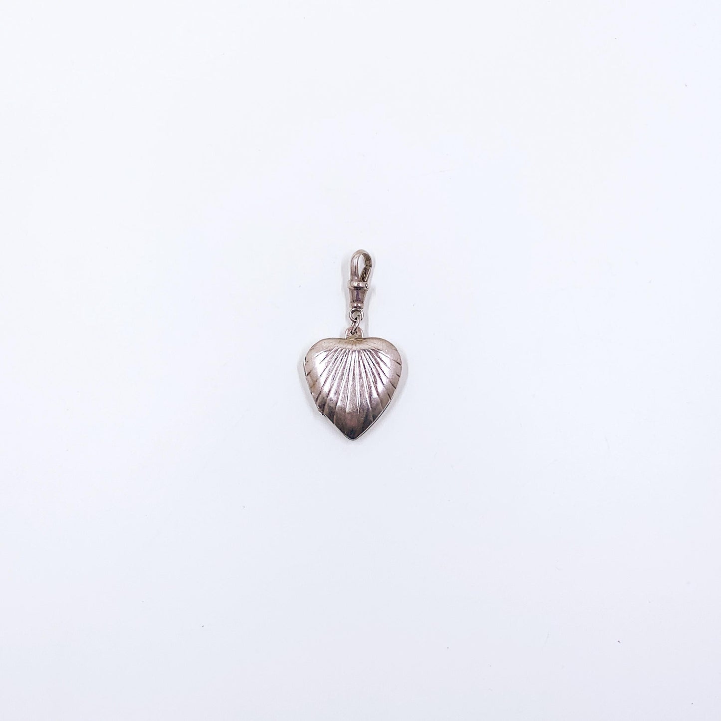 Silver Heart Engraved Locket with Swivel Clip Holder