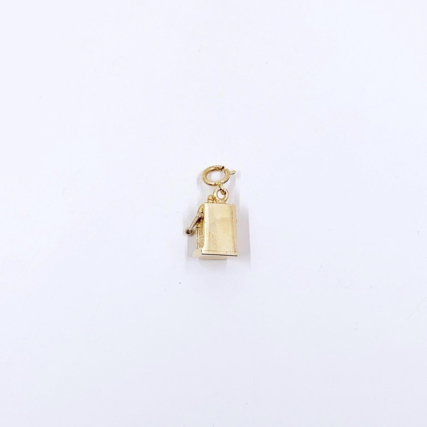 Vintage 14K Gold Slot Machine Charm, 3D Movable Charm, Gambling Jewelry