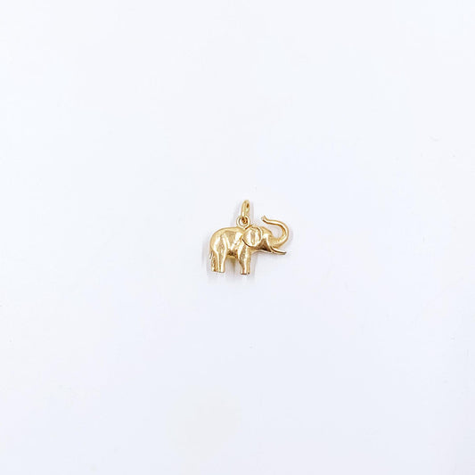 Estate 18K Gold Elephant Charm, 18K Lucky Elephant Pendant