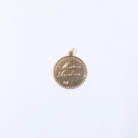 Vintage 18K Sagittarius Zodiac Charm, November December Birthday Horoscope Astrology