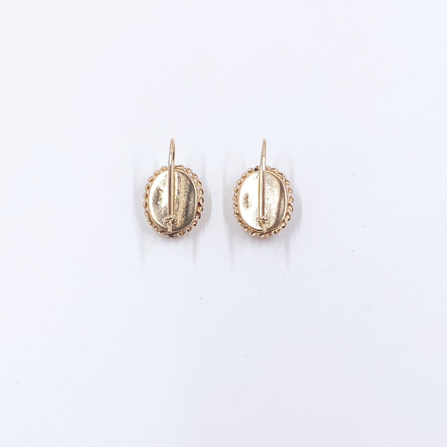 Estate 14K Gold Onyx Drop Earrings