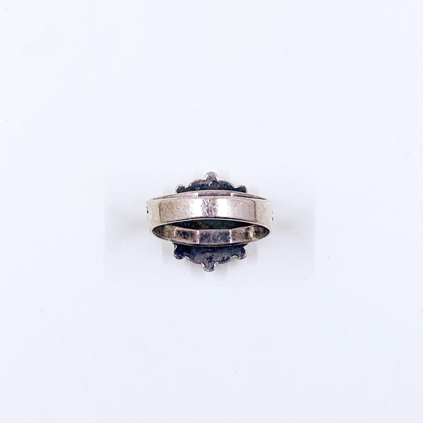 Vintage Sterling Bell Trading Post Turquoise Ring, Size 5 1/2 Ring