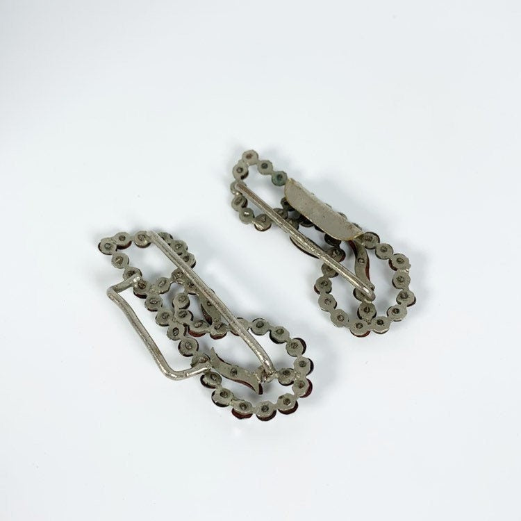 Antique Victorian Cut Steel Butterfly Belt Buckle | Victorian Butterfly Sash Buckle | Steel Riveted Buckle