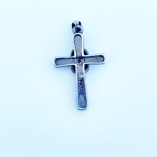 Vintage Silver Marcasite Cross