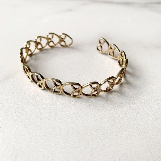 Vintage Filigree Cuff Bracelet | Silver Wire Cuff