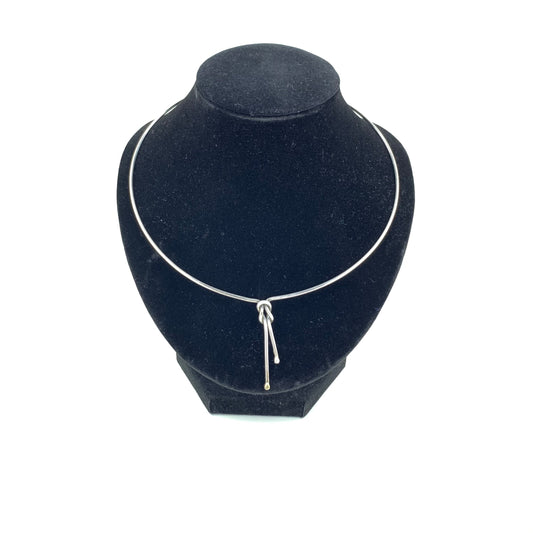 Vintage Love Knot Collar Necklace | Silver Love Knot Choker Necklace