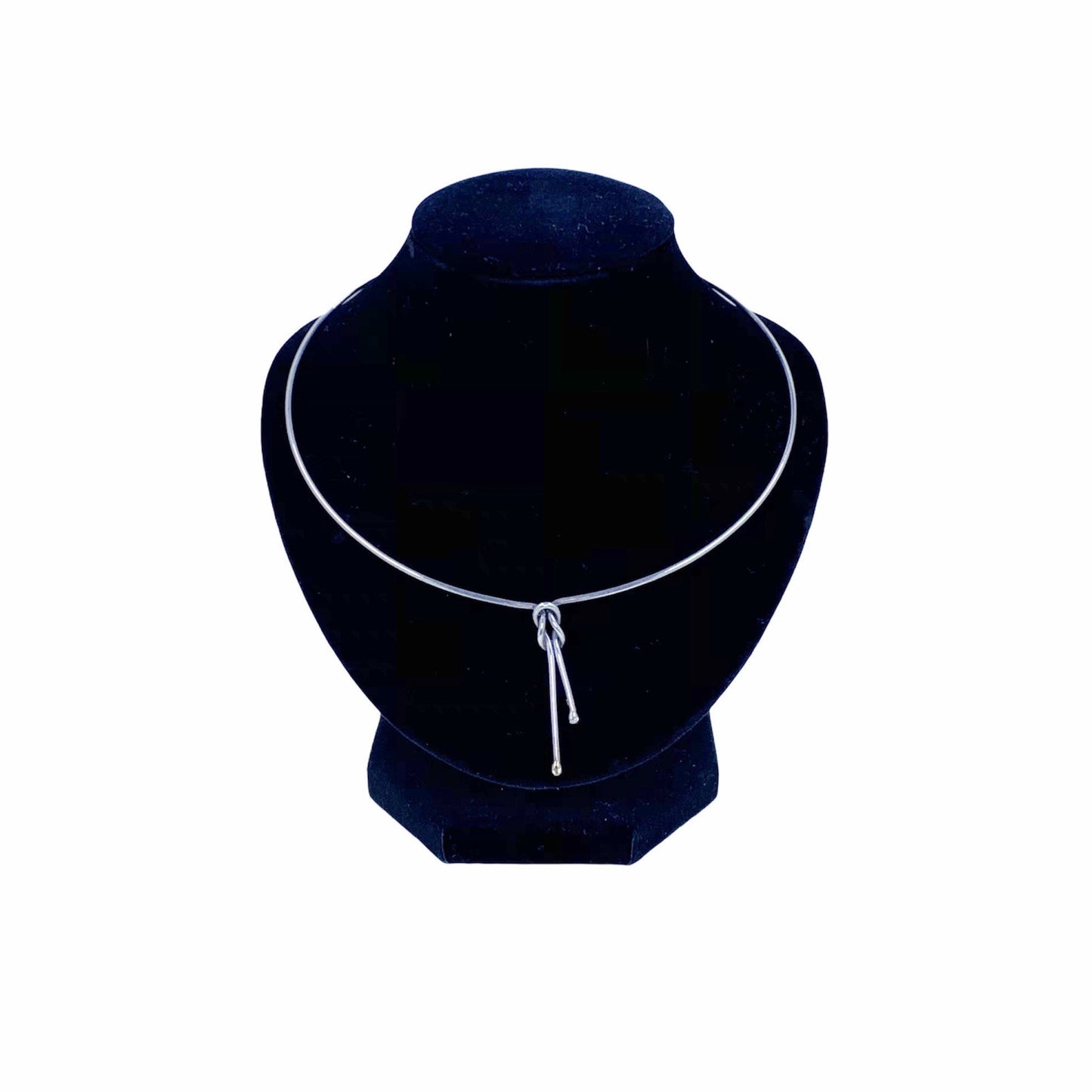 Vintage Love Knot Collar Necklace | Silver Love Knot Choker Necklace