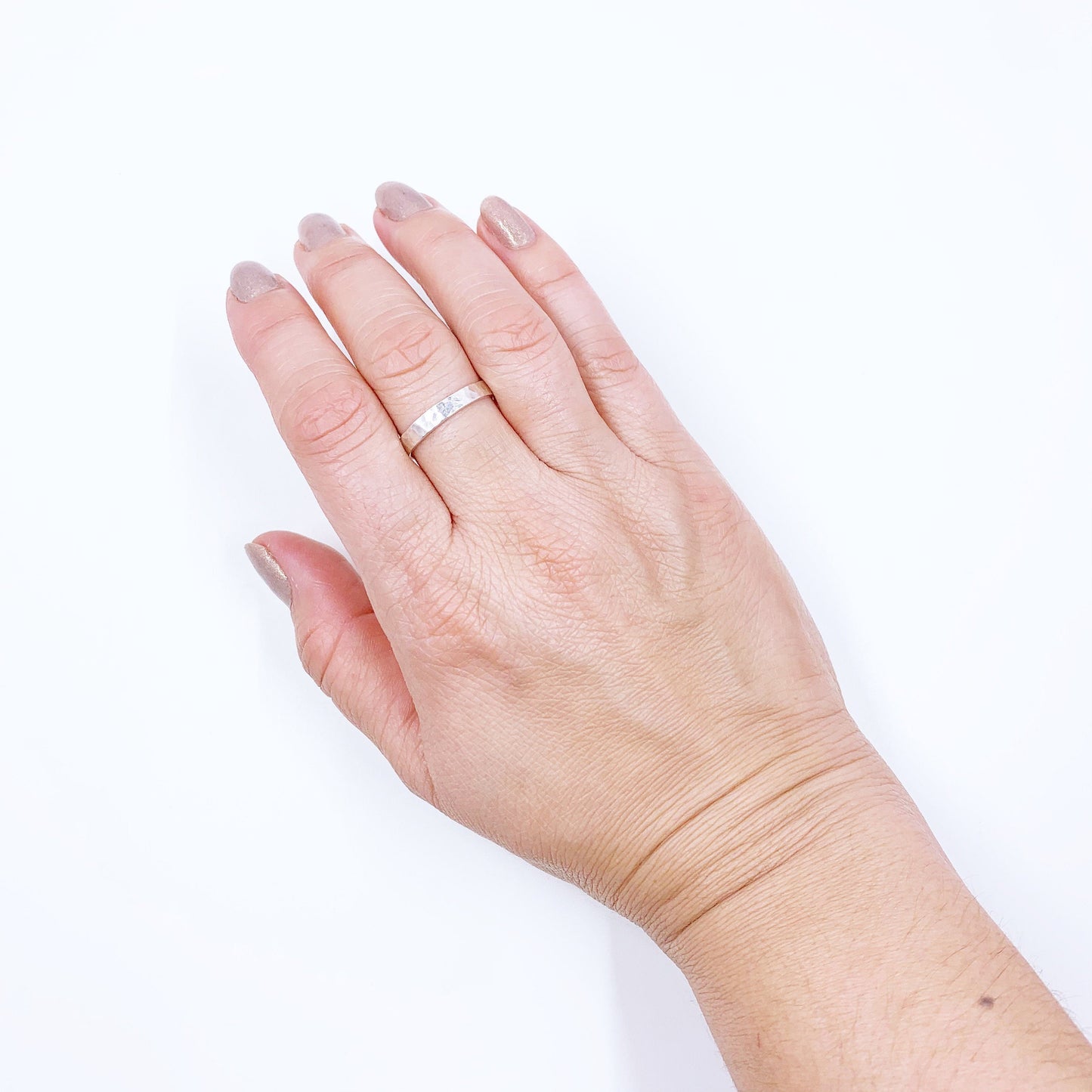 Vintage Silver Hammered Band | Sterling LIZ RON Ring