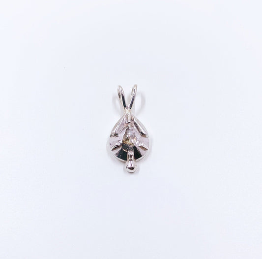 Antique Georgian Conversion Solitare Diamond Pendant | Antique Rose Cut Diamond Pendant