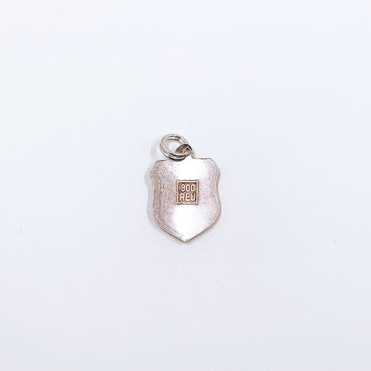 Vintage Silver Chiemsee Germany Enamel Charm | Germany Enamel Travel Shield Charm | 800 REU Charm