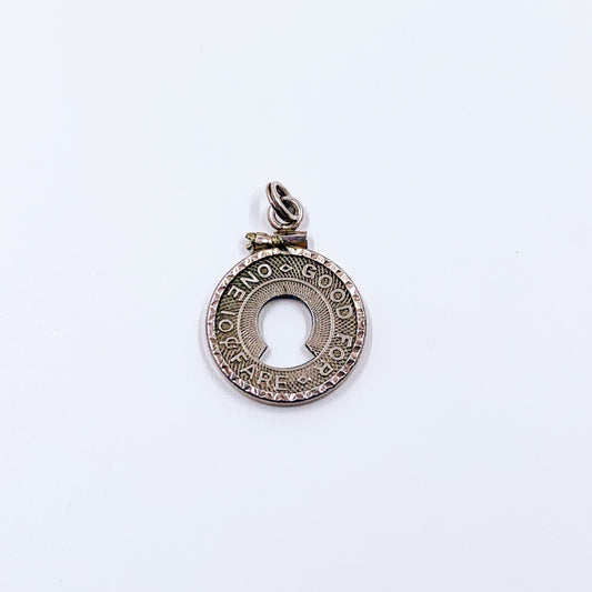 Vintage North Tonawanda NY Bus Token Charm | Transportation Token Charm | C.B.L. INC | Good For One 10c Fare