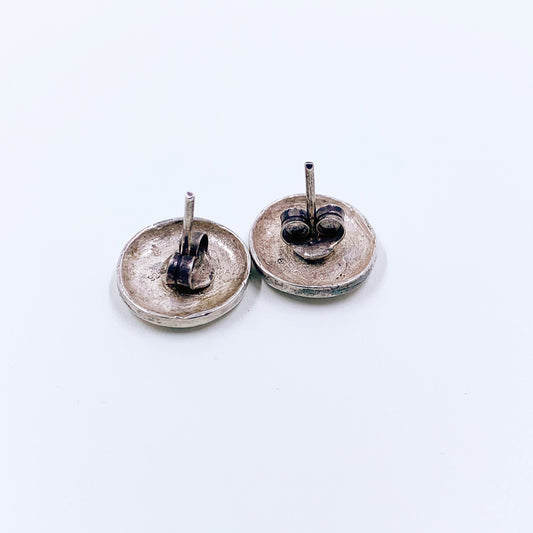 Vintage Modernist Silver Earrings | Geometric Abstract Line Earrings