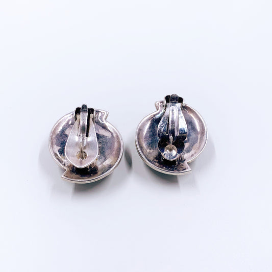 Vintage Art Deco Style Onyx and Marcasite Earrings | Sterling Heirloom 73 Earrings | Vintage Creations