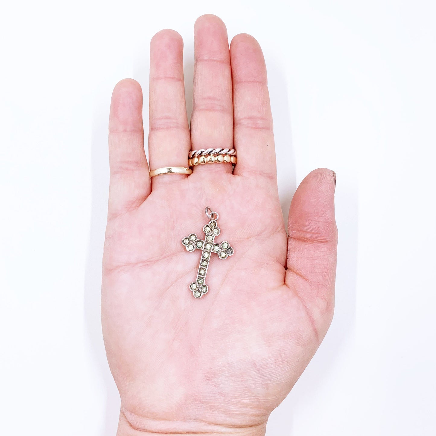 Vintage Sterling Silver Cross Pendant