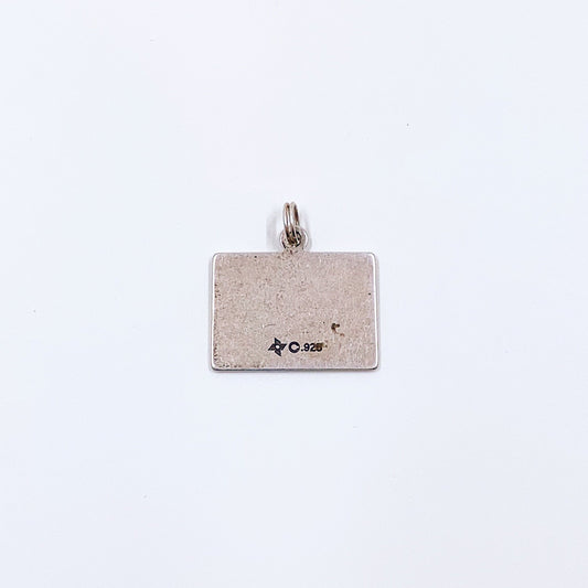 Vintage Colorado State Charm | Silver Colorado Travel Charm