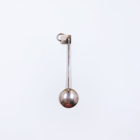 Vintage Silver Modernist Pendant | Geometric Pendulum Design