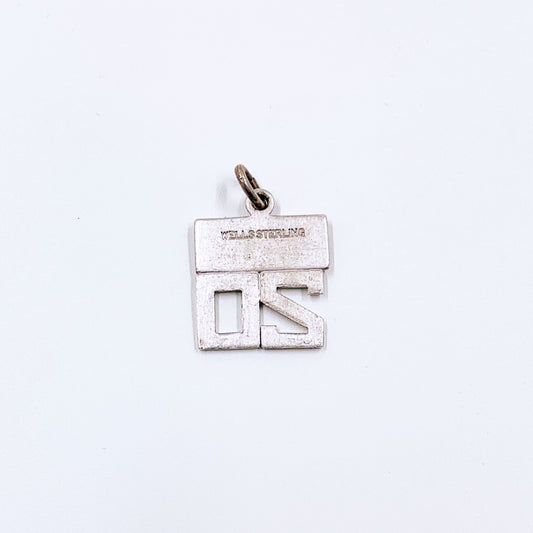 Vintage Happy 20th Birthday Charm | Silver 20th Birthday Charm | Wells Sterling
