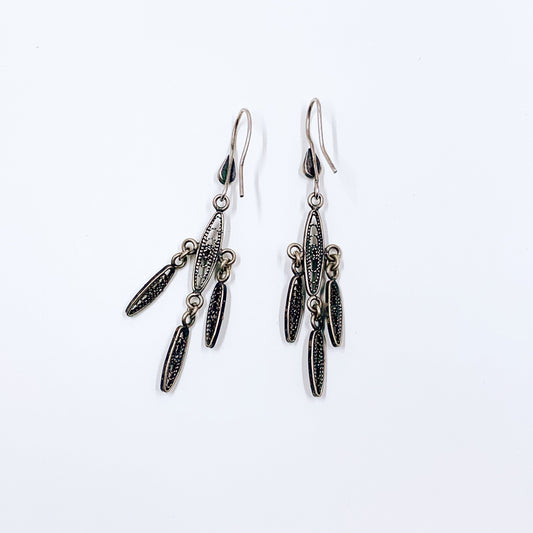 Vintage Filigree Dangle Earrings | Silver Filigree Earrings