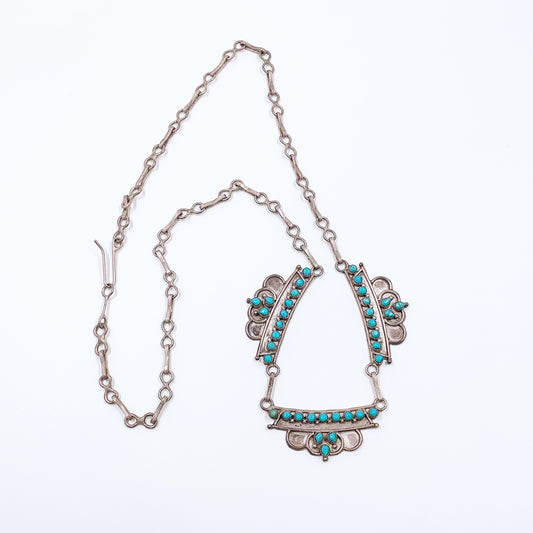 Vintage Snake Eye Turquoise Choker Necklace and Earrings Set