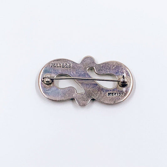 Vintage Mexican Silver Modernist Brooch