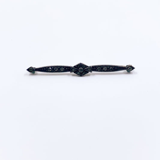Vintage Art Deco Sterling Silver Bar Brooch