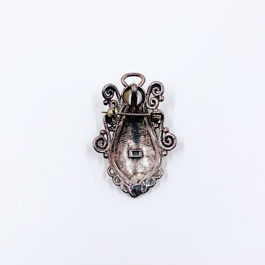 Vintage Silver Angel Brooch and Pendant | Guardian Angel Brooch