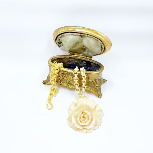 Antique Art Nouveau Jewelry Casket | Antique Jewelry Casket Box | Antique Victorian Repousse Trinket Box