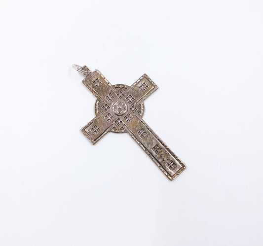 Sterling Silver Large Cross Pendant | Sterling Silver Crucifix Pendant | Sterling Christian Cross Gift