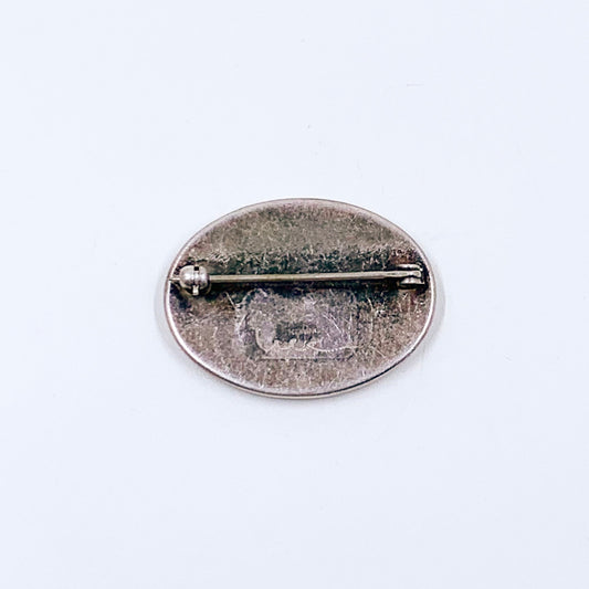 Vintage Hand Painted Ceramic Flower Brooch | Hand Painted Trillium Brooch