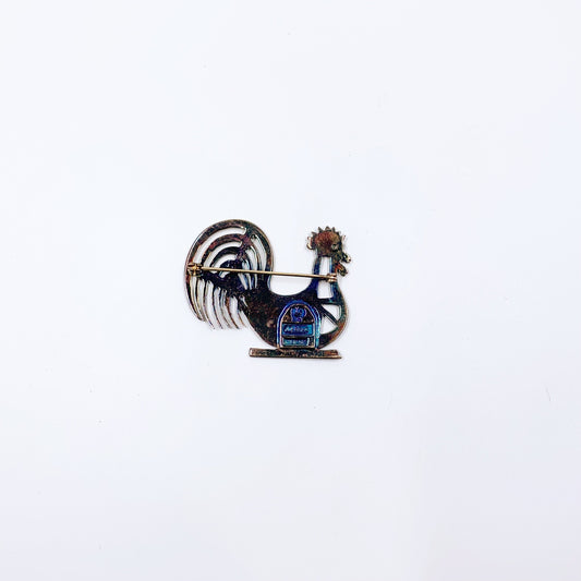Vintage Silver Rooster Brooch | AARFAC Silver Rooster Pin