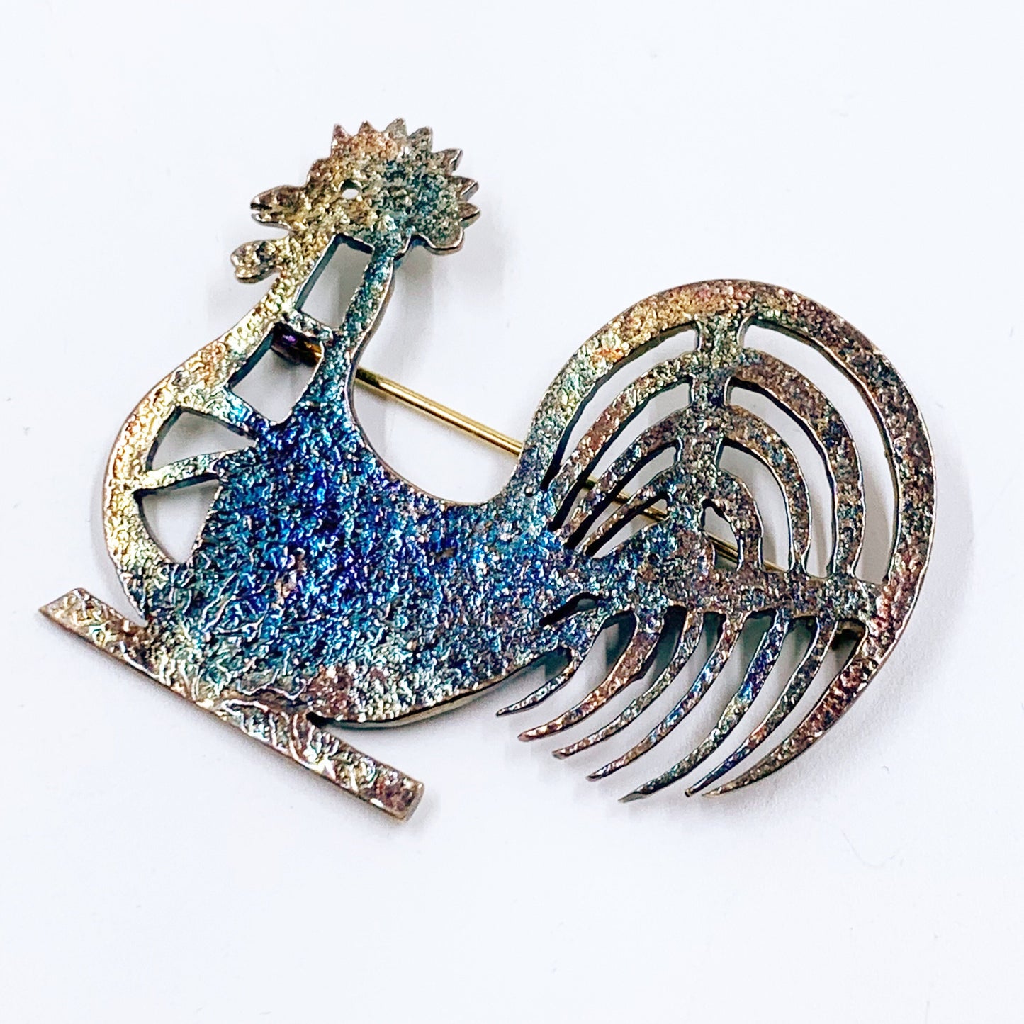 Vintage Silver Rooster Brooch | AARFAC Silver Rooster Pin