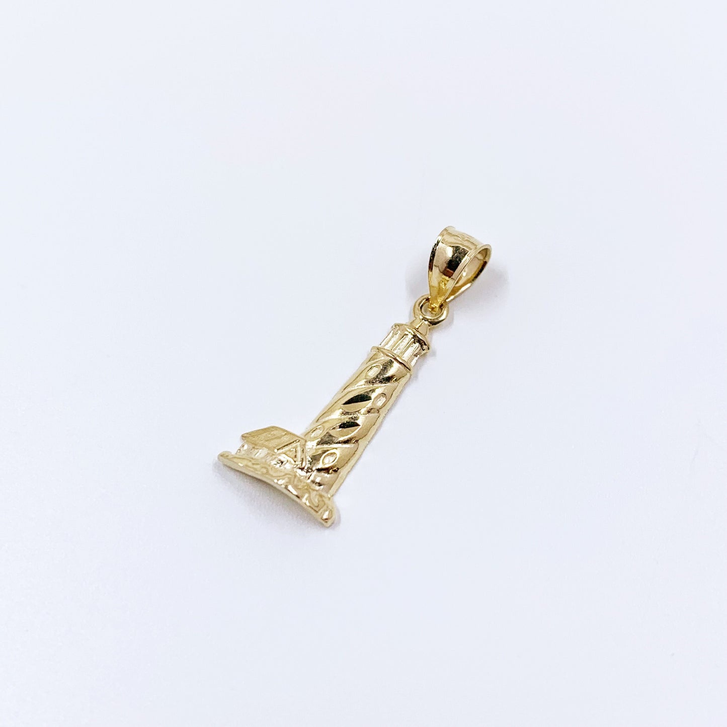 Estate 14k Gold Lighthouse Pendant | Nautical Pendant