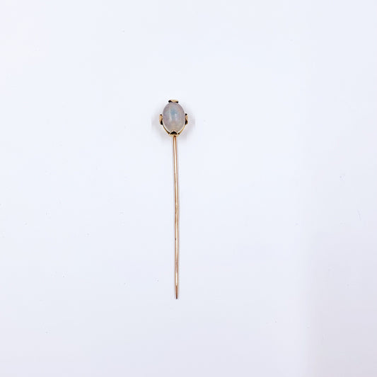 Antique Victorian 14K Gold Crystal Opal Stick Pin