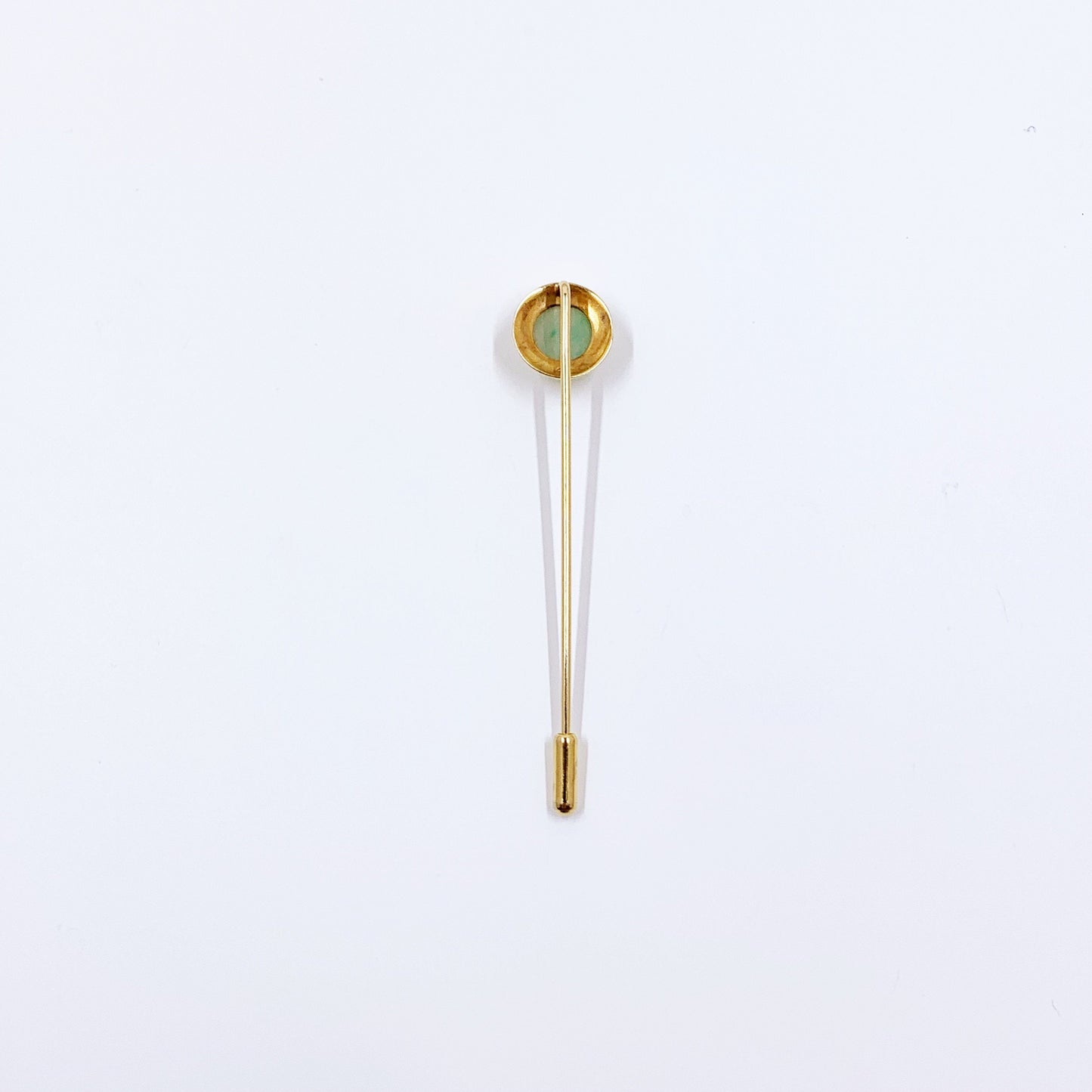 Antique Arts and Crafts 14K Jade Stick Pin | Gibson Krugler Co.