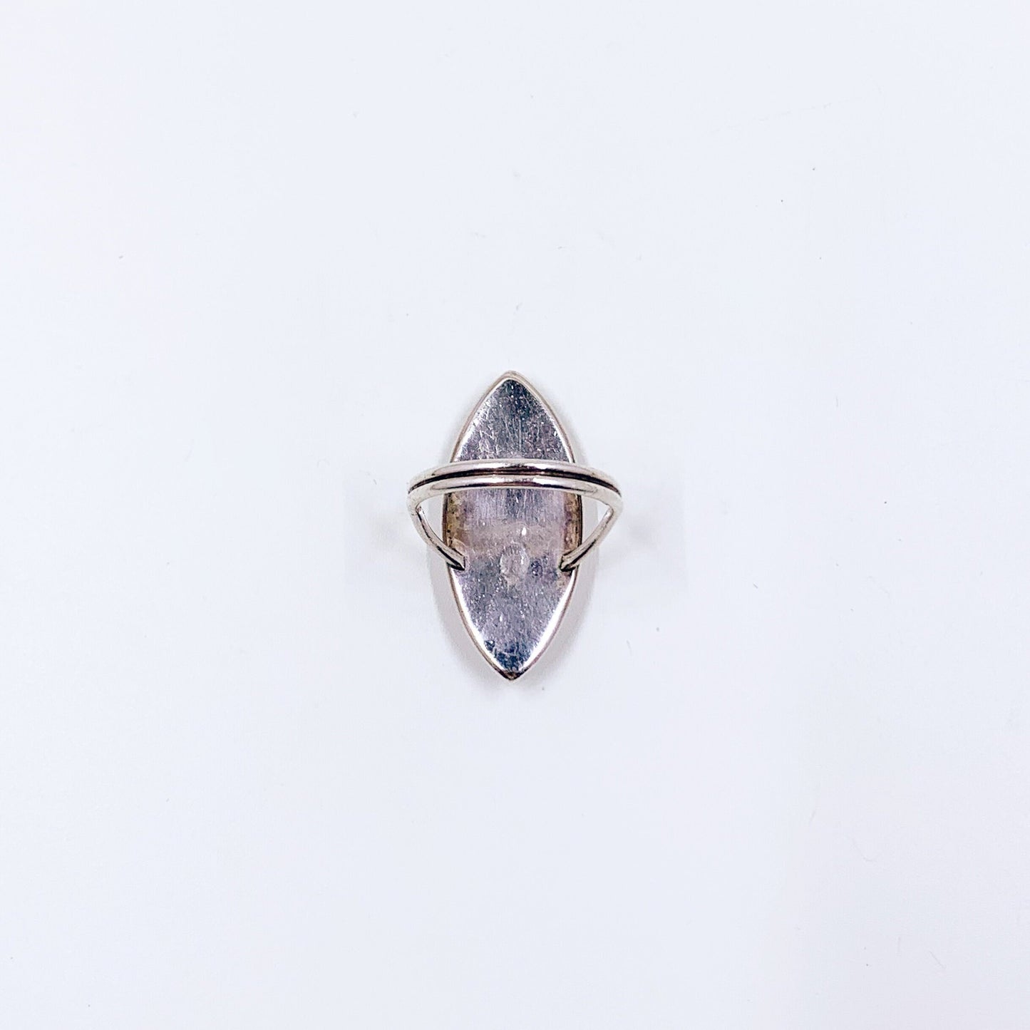 Vintage Snake Eye Turquoise Navette Ring | Size 6 1/2 Ring
