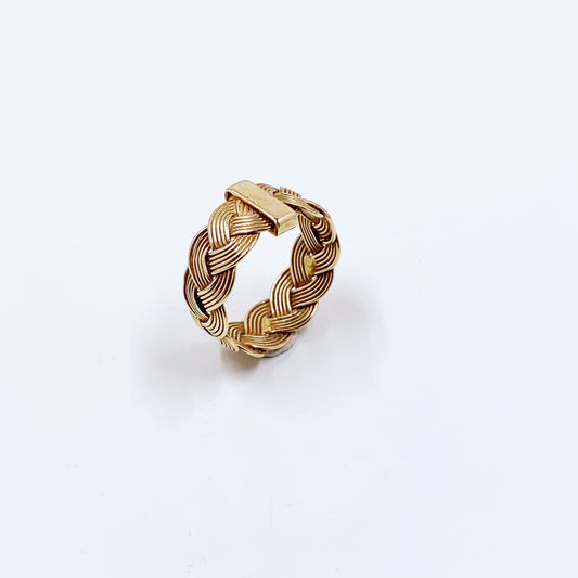 Estate 14K Gold Braided Band Ring | Size 7 1/2 Ring