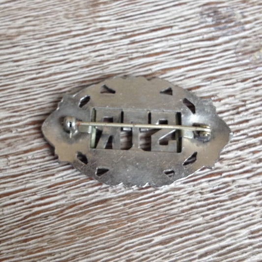 Vintage Silver Marcasite Brooch | STR Initial
